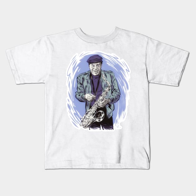 Stanley Turrentine - An illustration by Paul Cemmick Kids T-Shirt by PLAYDIGITAL2020